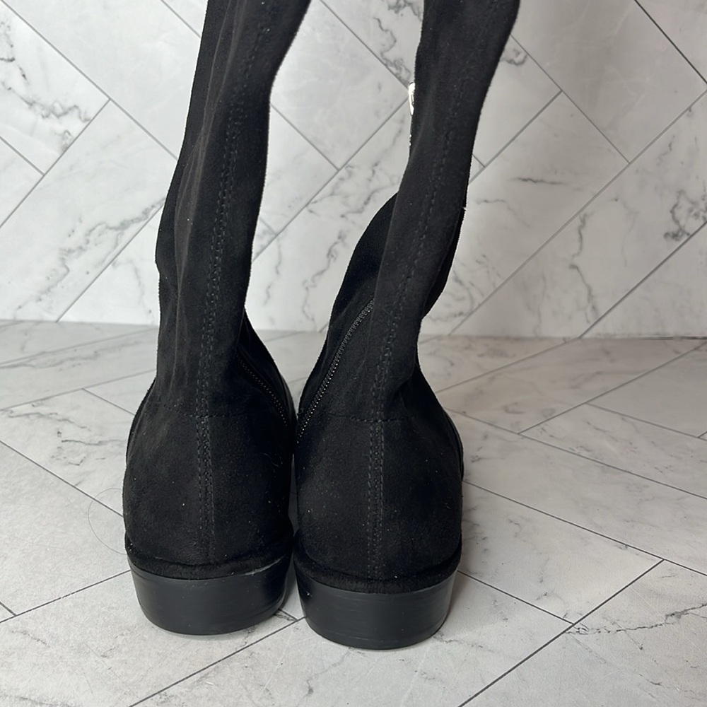 NWT Marc Fisher Womens Humor Black Faux Suede Over-The-Knee Boots Shoe Size 5M - Picture 5 of 10